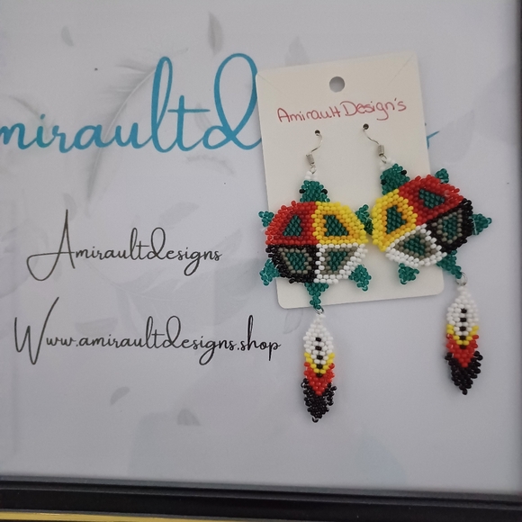 4 direction turtle earrings - Picture 1 of 1